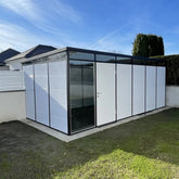 Abri de jardin modulaire isolé 6x3m profils noirs - plancher inclus - Everbox Ma boutique